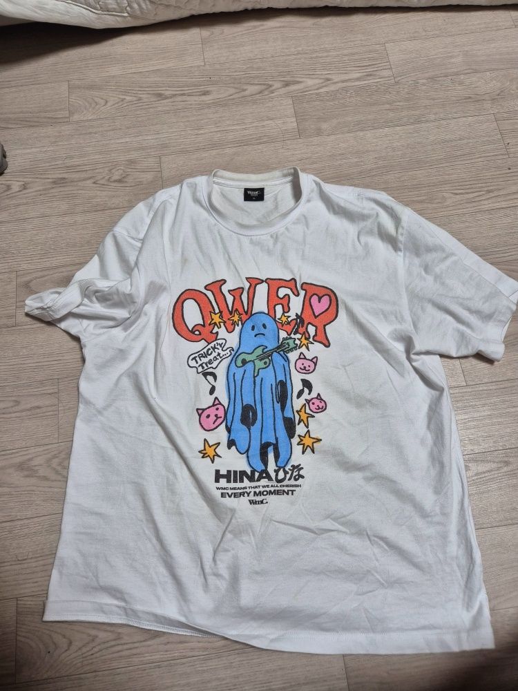 MUSINSA公式 | WMC QWER Ghost T-shirt_WHITE