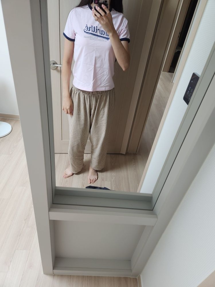 MUSINSA公式 | MARITHÉ W VINTAGE BASEBALL RINGER TEE light pink