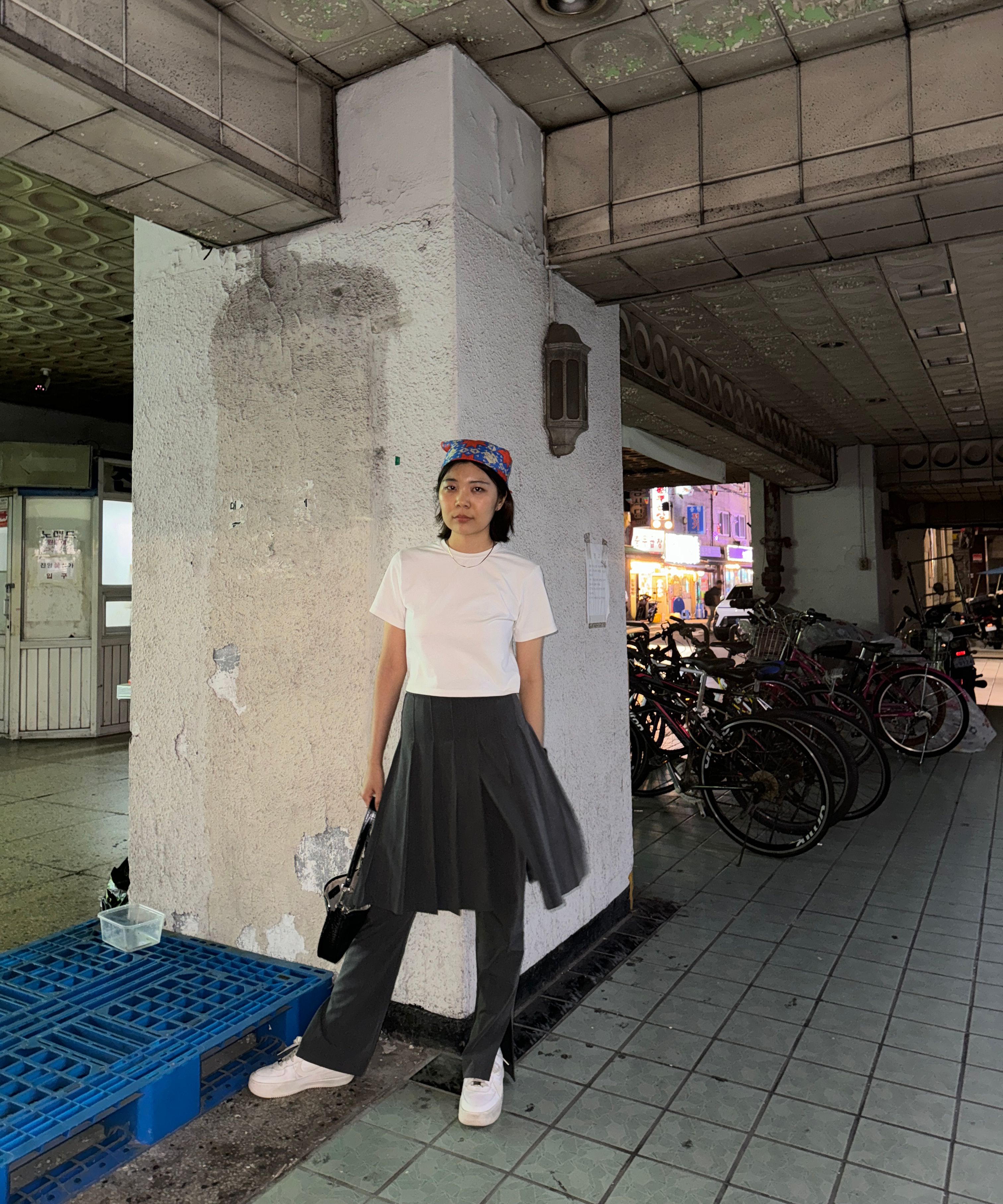 ★ MISEKI SEOUL★ Draped shirt skirt pants SET CHARCOAL MSK Designer fashion, Seoul-fully created | W Concept