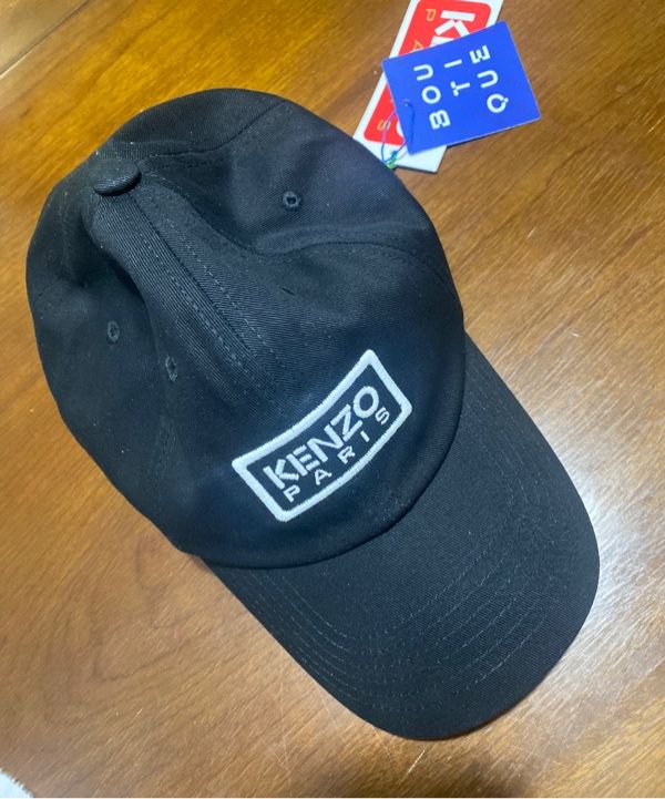 MUSINSA | KENZO Genzo Logo Ball Cap - Black / FE58AC711F3299