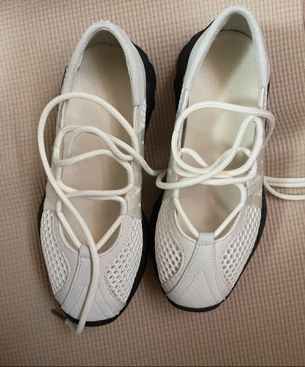 【Matin Kim】 (W) Mesh Ballet Sneakers Silver MESH BALLET SNEAKERS IN SILVER – Matin Kim