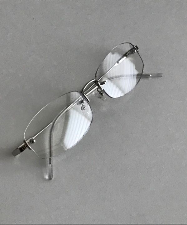 【Marithe】REGULAR LOGO FRAMELESS GLASSES / 追跡付 Marithe】REGULAR LOGO FRAMELESS GLASSES / 追跡付
