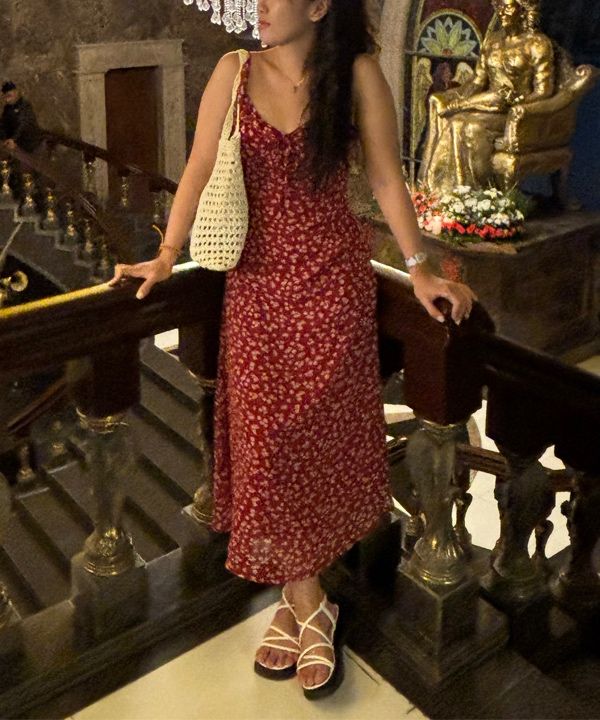 SINCE THEN ♥ Scarlet Frill Long Dress /追跡付 MUSINSA公式 | SINCETHEN Scarlet Frill Long Dress