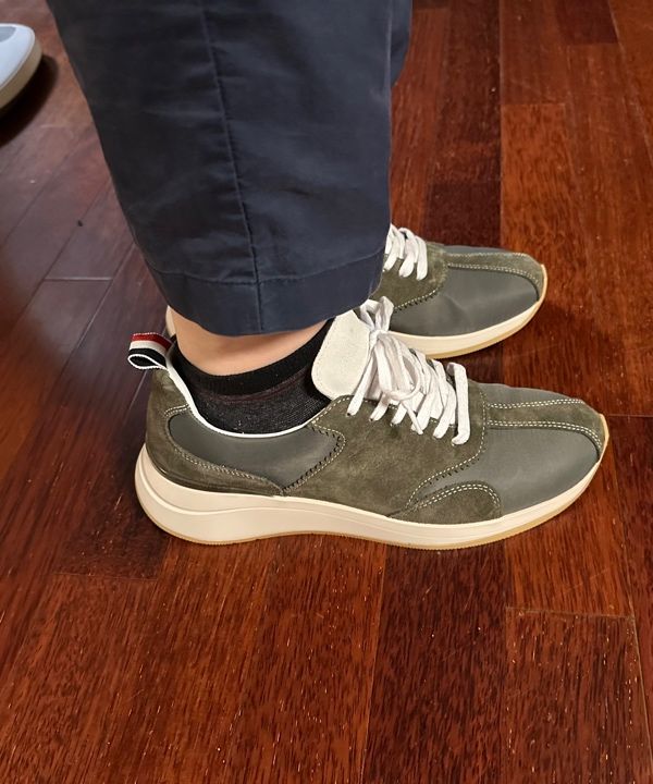 スニーカー *THOM BROWNE* Sprinter Tech Nylon Sneakers Dark Green MFE002 THOM BROWNE Sprinter Tech Low Top Sneakers Thom Browne