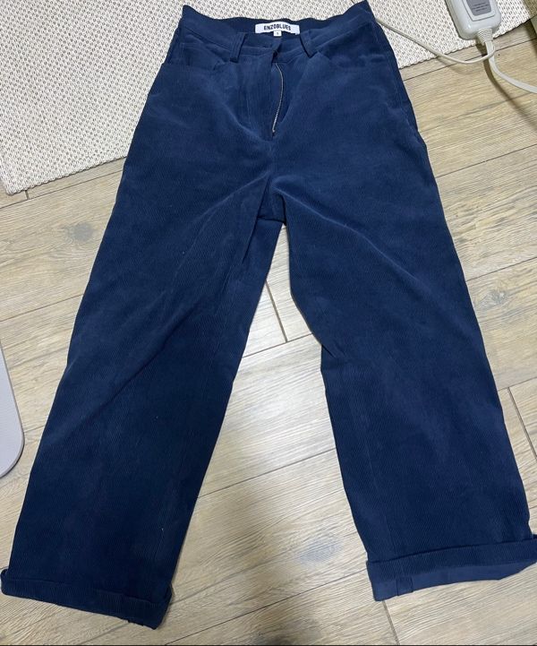 ◇ENZO BLUES◇ Corduroy Wide Pants Deep Blue MUSINSA | ENZO BLUES Corduroy Wide Pants (Deep Blue)