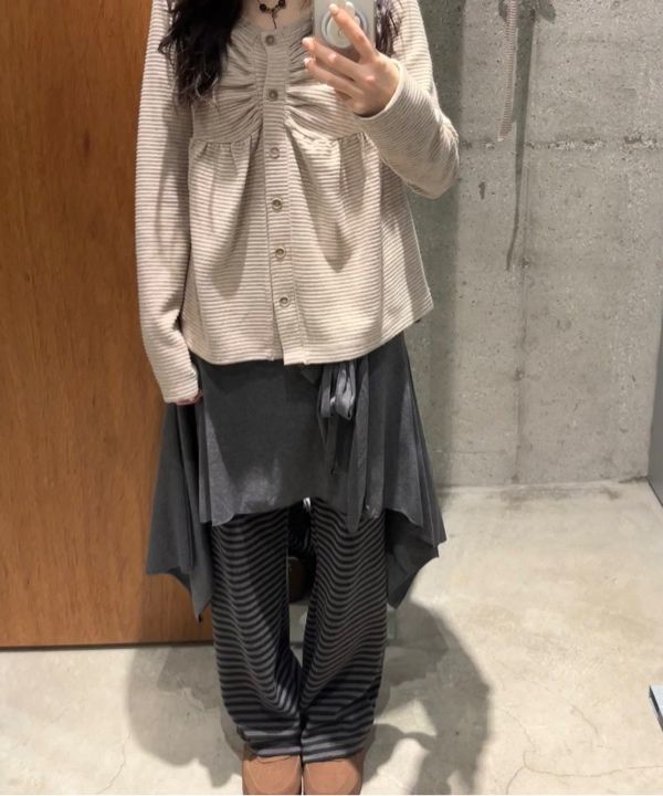 MUSINSA公式 | ENZO BLUES Mild Stripe Banding Bootcut Pants