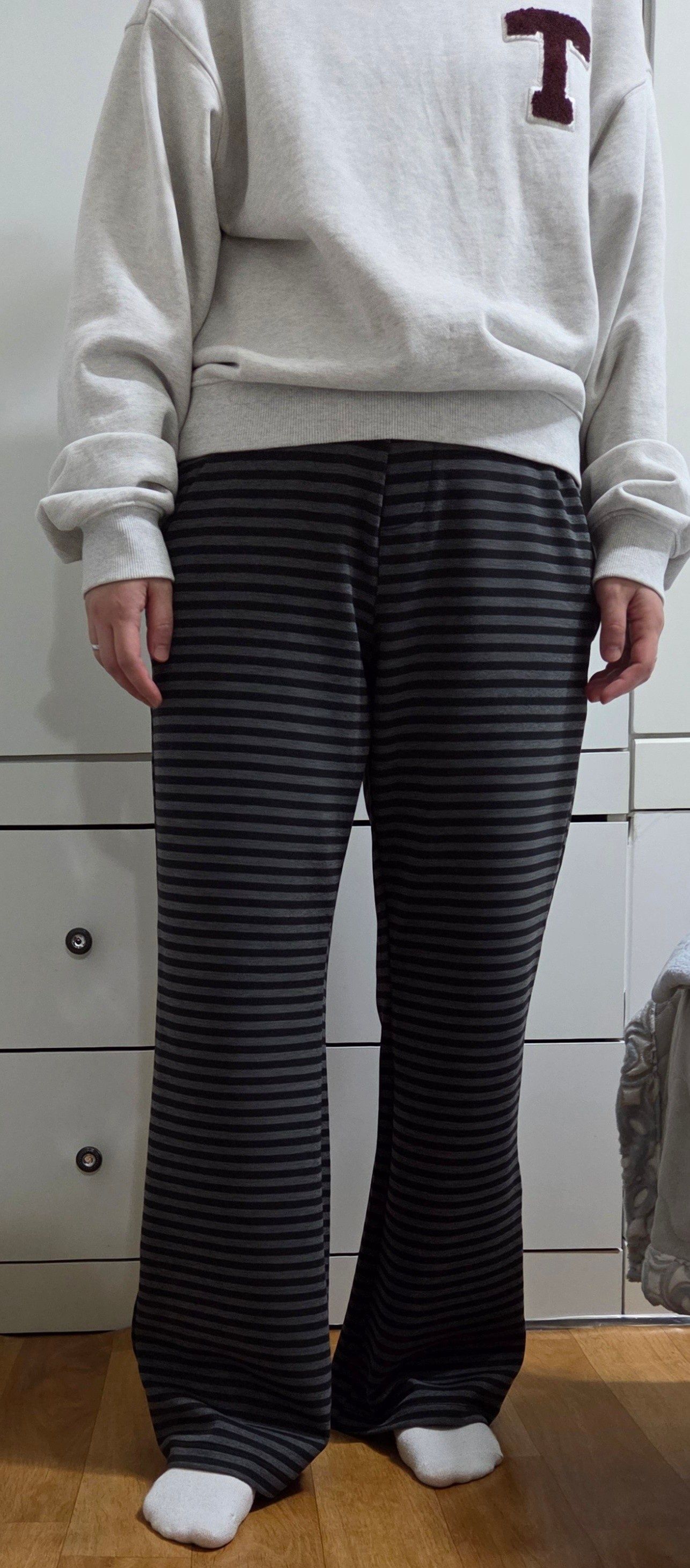 MUSINSA公式 | ENZO BLUES Mild Stripe Banding Bootcut Pants