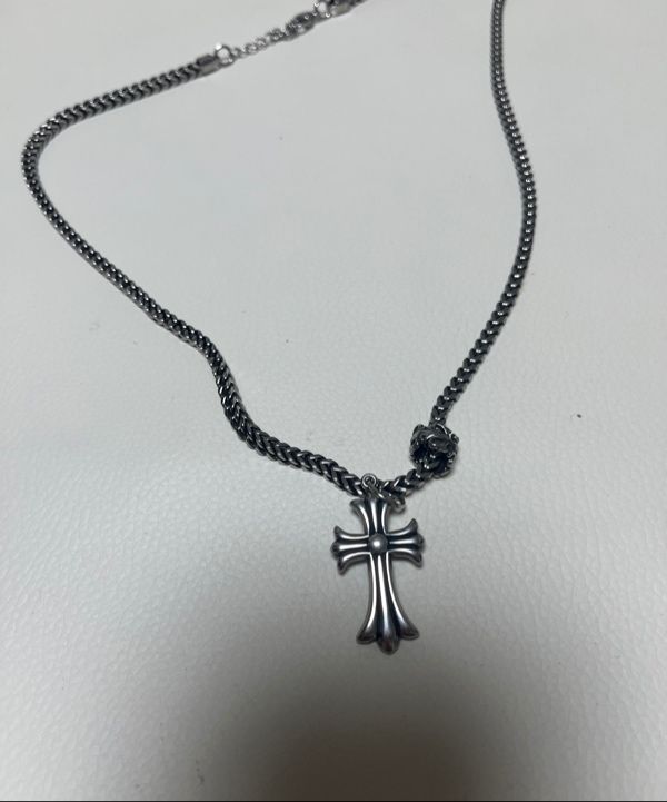 ネックレス・チョーカー SK8ER ROCK Surgical Steel Double Layered Necklace Steel MUSINSA公式 | SK8ER ROCK Cross Spacer Vintage Surgical Steel