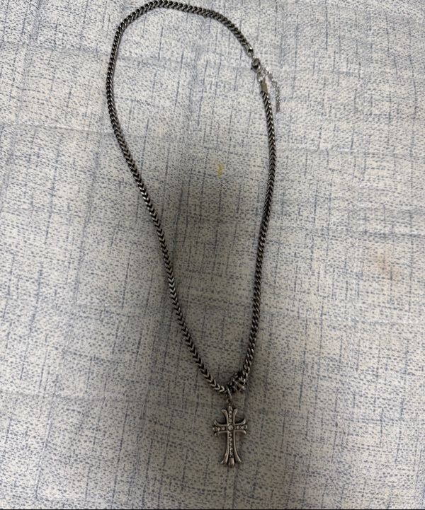 SK8ER ROCK ■ Two Crosses Surgical Steel Necklace ネックレス MUSINSA | SK8ER ROCK Two Crosses Surgical Steel Necklace