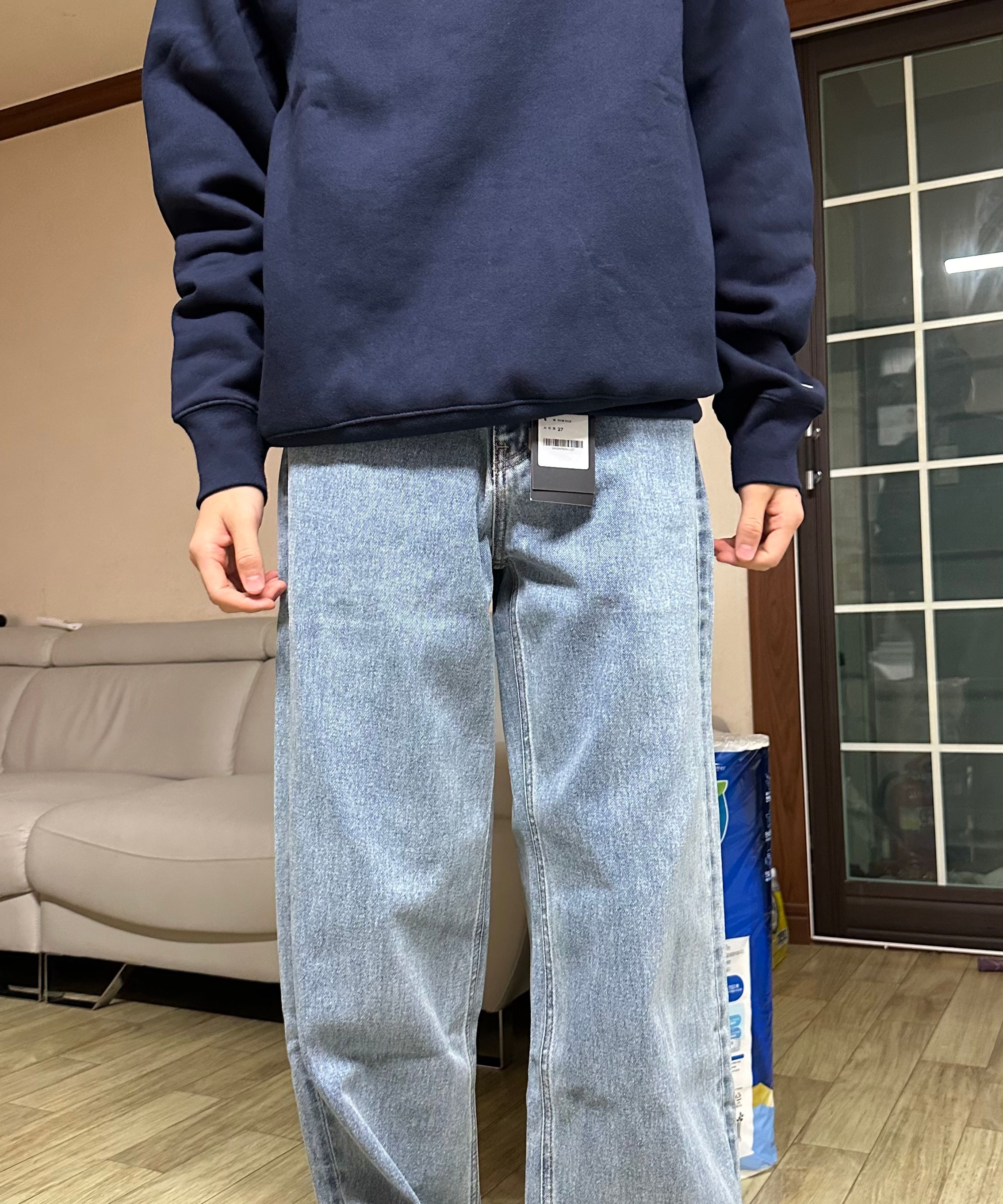 MUSINSA | MUSINSA STANDARD Big Wide Denim Pants [Medium Indigo]
