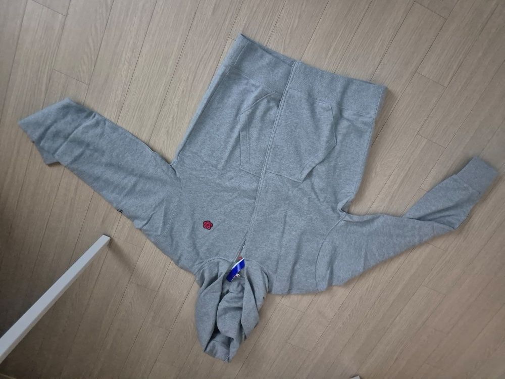 ★KENZO★ Bokeh Flower Full Zip-Up Hood Pearl Gray FE65SW225 MUSINSA | KENZO Bokeh Flower Full Zip-Up Hood - Pearl Grey
