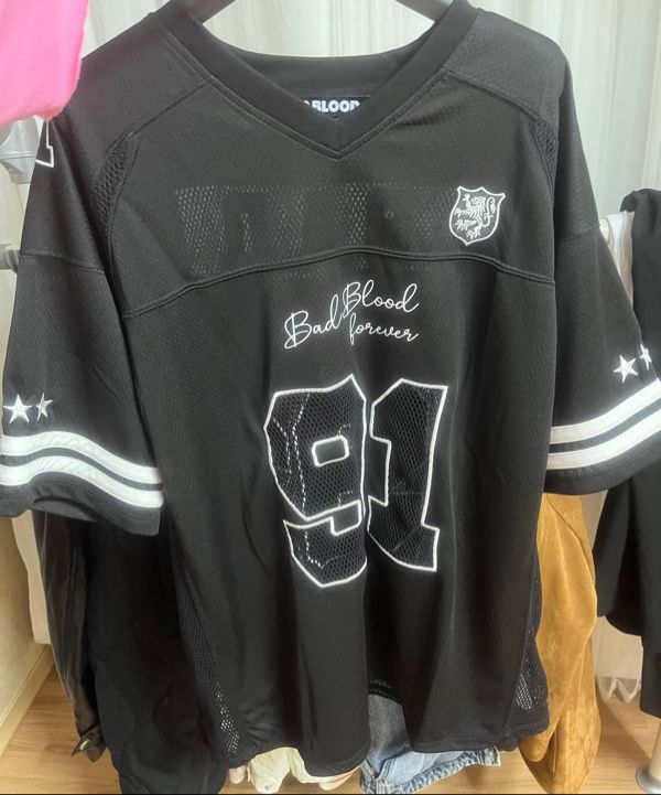 MUSINSA | BADBLOOD Crochet 91 Football Jersey Large Fit - White
