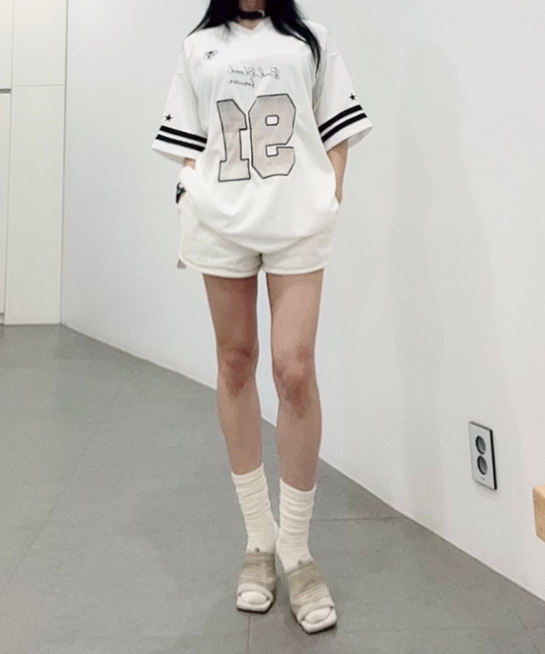 BADBLOOD♥Crochet 91 Football Jersey Large Fit/追跡付 MUSINSA | BADBLOOD Crochet 91 Football Jersey Large Fit - Black