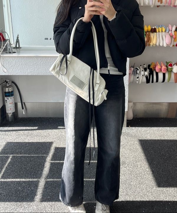●Matin Kim●NYLON BOSTON BAG IN BLACK MATIN KIM】NYLON BOSTON BAG☆送料・関税込 (Matin Kim