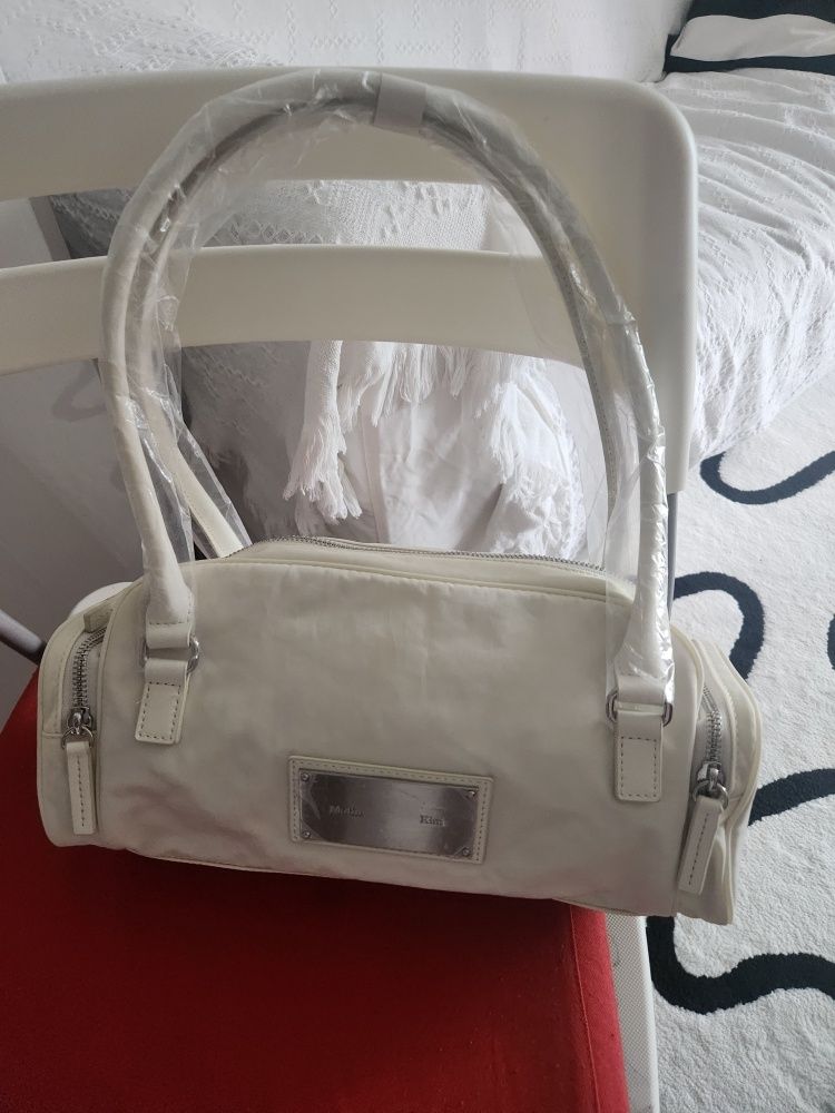 MUSINSA | MATIN KIM NYLON BOSTON BAG IN IVORY