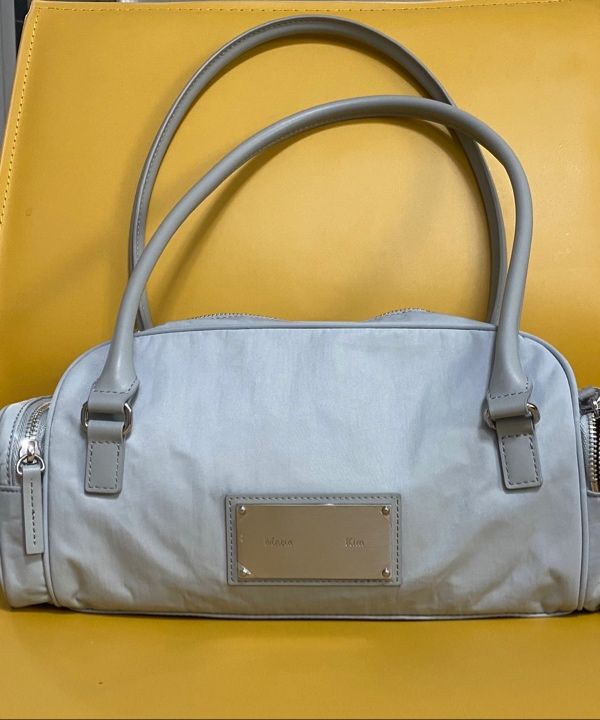 MUSINSA | MATIN KIM NYLON BOSTON BAG IN GREY
