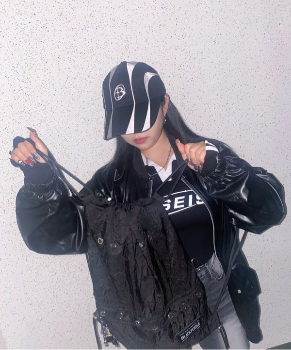 ★BLACK PURPLE★送料込み★韓国★大人気★正規品★Blade Cap MUSINSA | BLACK PURPLE Blade cap-black&silver