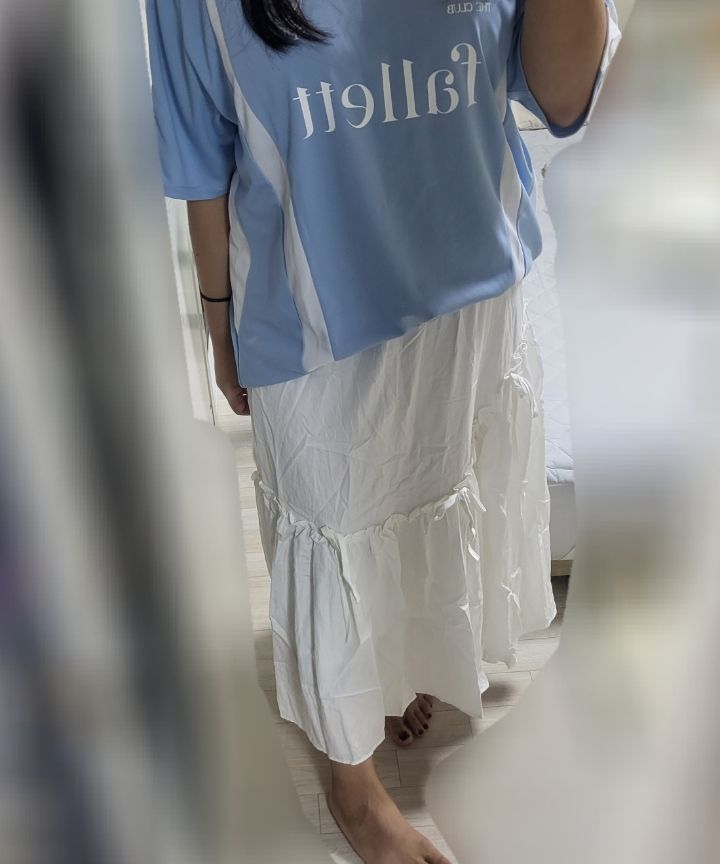 【BAON】Myundeu Shirring Ribbon Banding Long Skirt Designer fashion, Seoul-fully created | W Concept