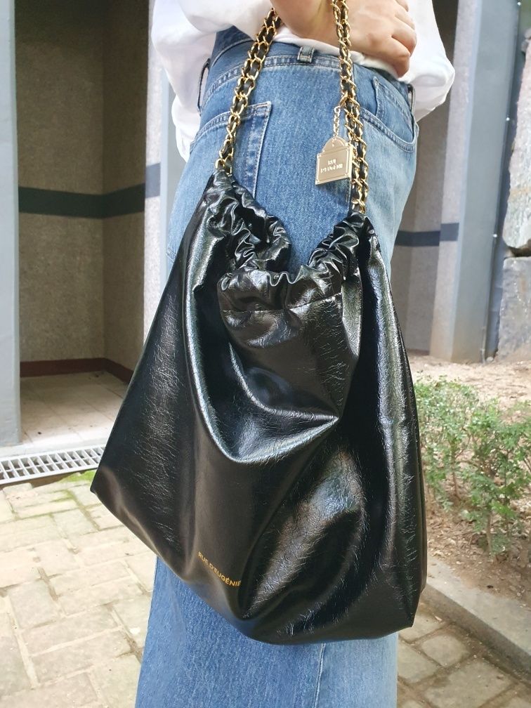 [RUE D’EUGENIE] Synthetic Leather Small Hobo Bag Synthetic Leather Small Hobo Bag - Pink – RUE D'EUGÉNIE
