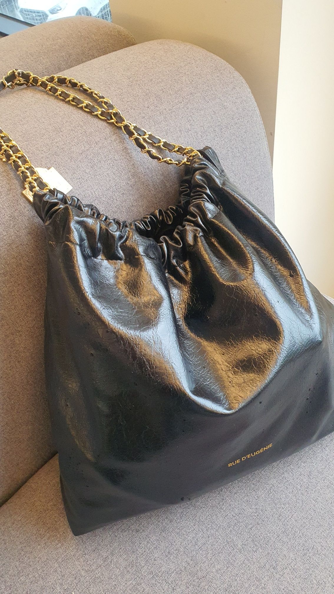 [RUE D’EUGENIE] Synthetic Leather Small Hobo Bag Synthetic Leather Small Hobo Bag - Pink – RUE D'EUGÉNIE