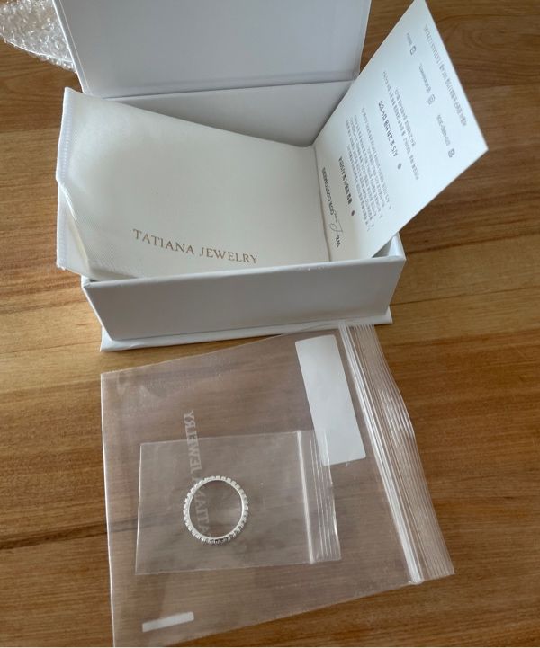 ☆TATIANA☆ Silver 925 Simple Line Cubic Ring CR1853 MUSINSA | TATIANA (Silver 925) Simple Line Cubic Ring CR1853