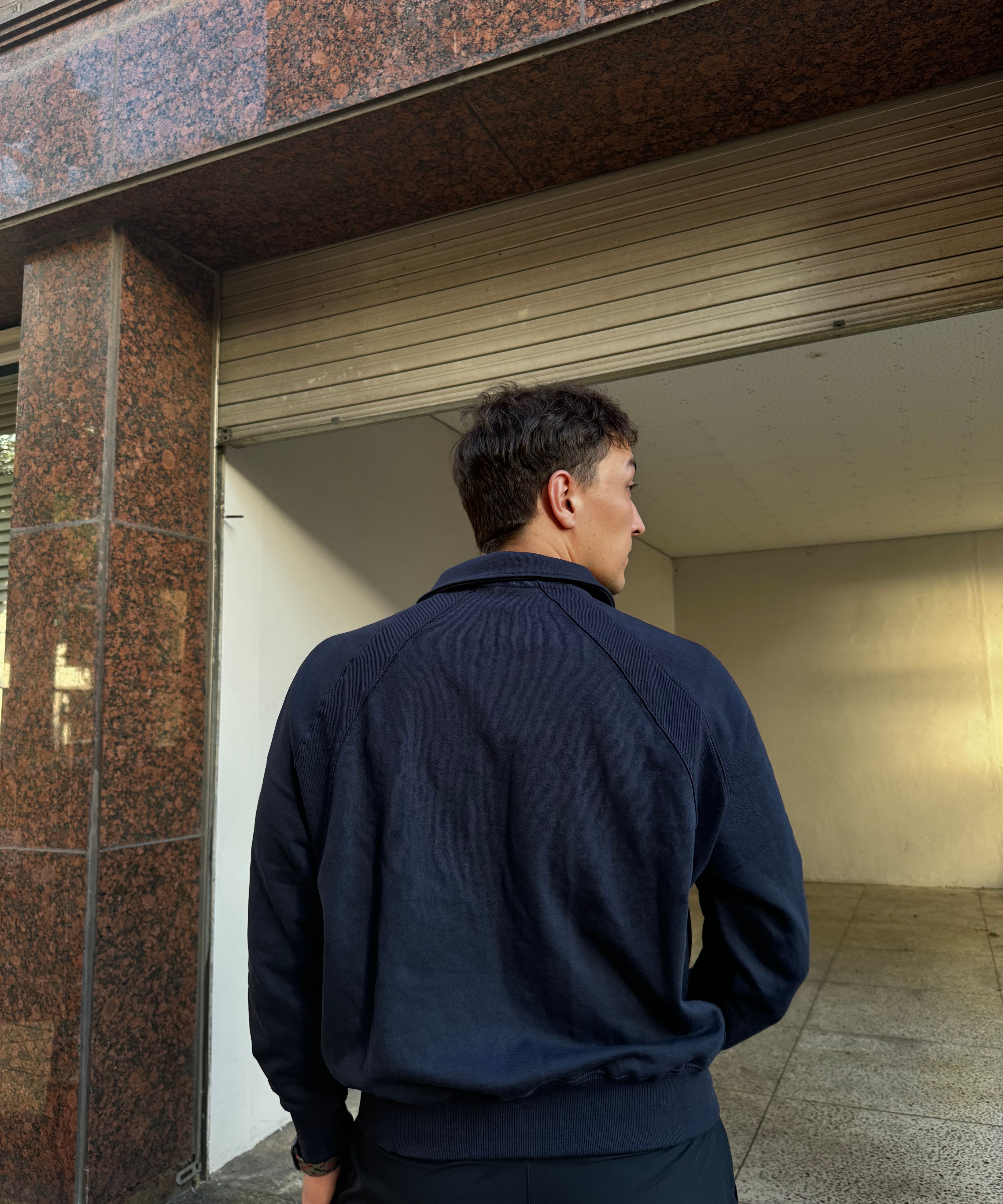 MUSINSA | 1993STUDIO Small logo half zip-up collar