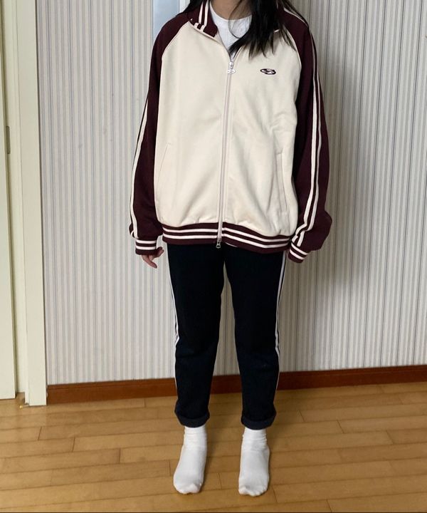 MUSINSA | 1993STUDIO Piping track pique zip-up_black