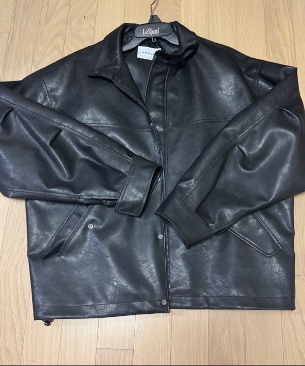 ジャケット　黒 MUSINSA公式 | 1993STUDIO Symbol Logo Leather Field Jacket_Black