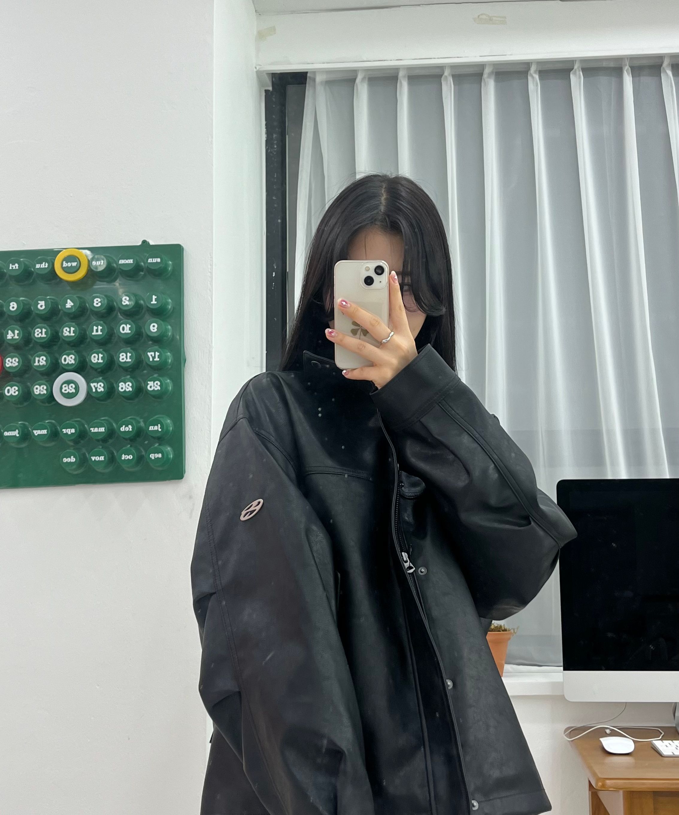 ジャケット・アウター AND logo leather jacket レザージャケット / LEATHER JACKET