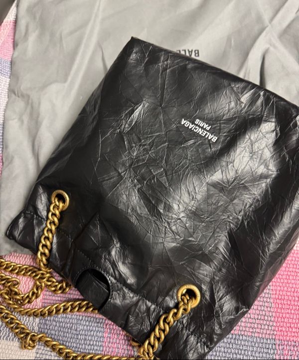 MUSINSA | BALENCIAGA Crush Small Shoulder Bag - Black