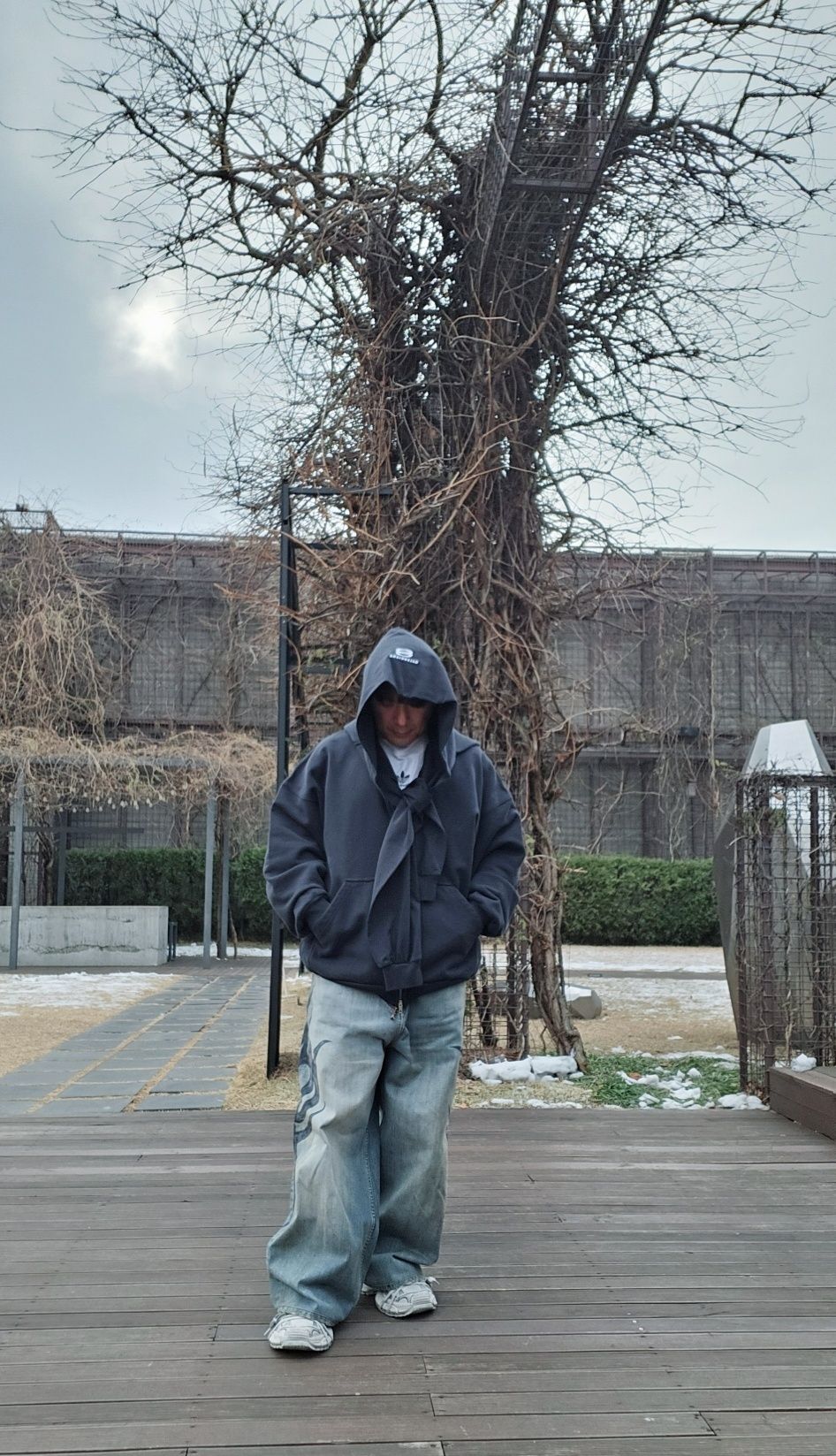 MUSINSA公式 | BALENCIAGA Incognito Hooded Zip-Up - Blue