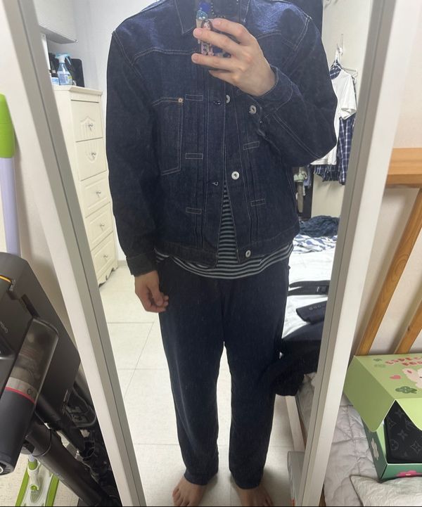 MUSINSA公式 | OUTSTANDING W.W. II SELVEDGE DENIM 1ST JACKET_INDIGO
