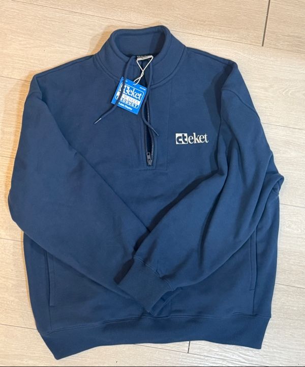 MUSINSA | TEKET Plan Half Zip-Up Sweatshirt Navy