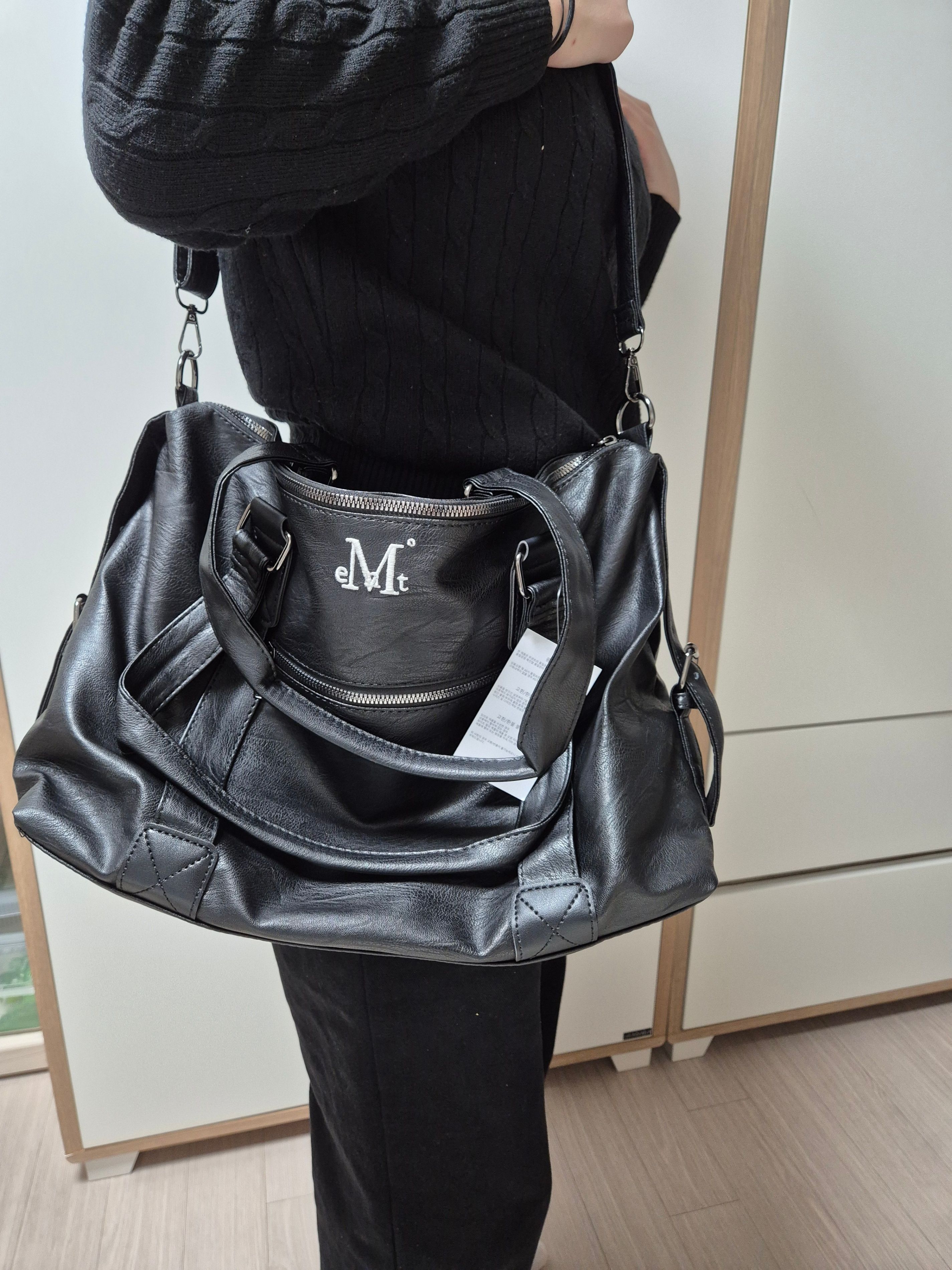 MUSINSA公式 | MUCENT プライムリンクルレザートートバッグ