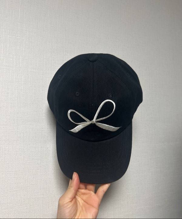 MUSINSA | UBEIGE Ribbon Pigment Ball Cap (Pink)