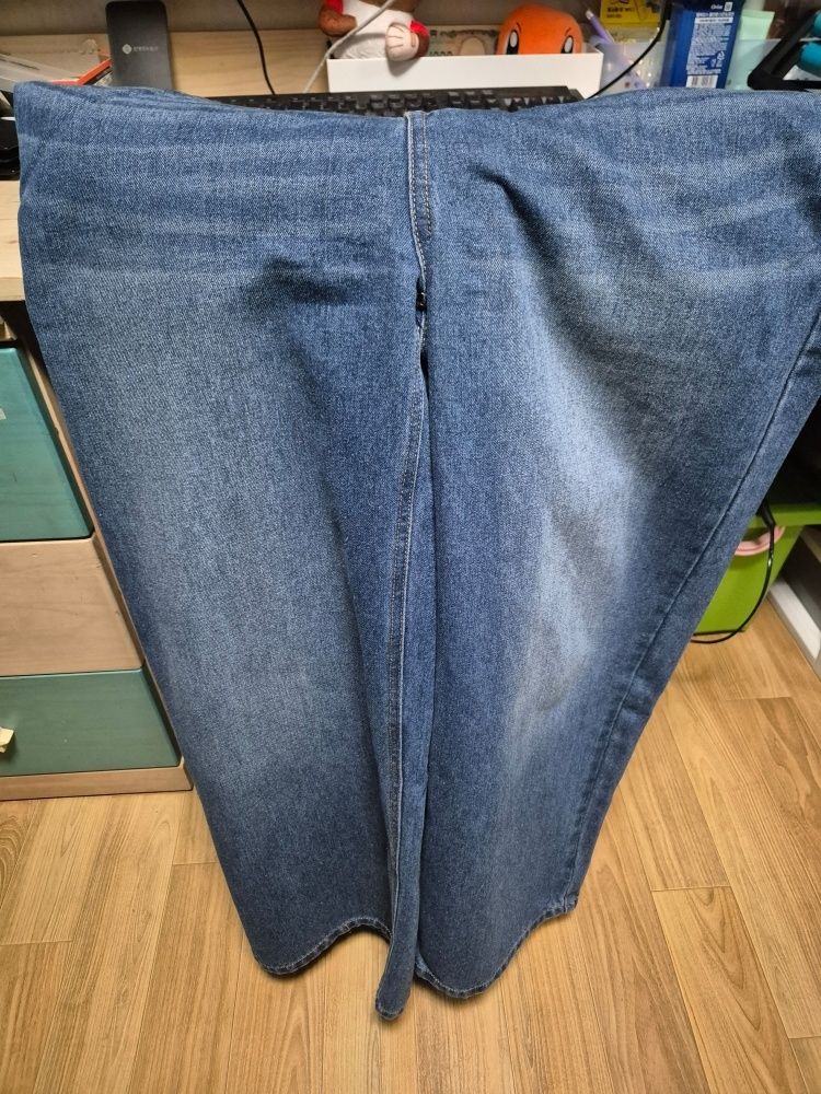 MUSINSA | LEMAIN SECOND Vintage Cat Washing Wide Denim Pants [Dark