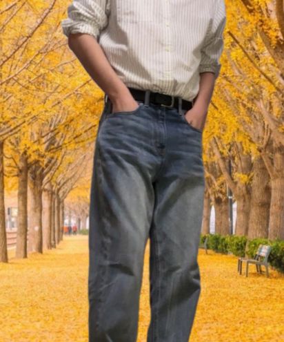 ★MUSINSA STANDARD★ Crease Washed Loose Straight Denim Pant MUSINSA | MUSINSA STANDARD Crease Washed Loose Straight