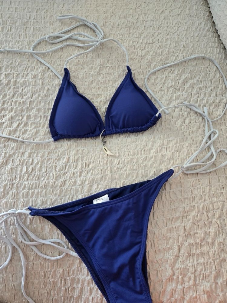 PROPAGANDA シングレット ビキニ セット XXL Navy MUSINSA公式 | EVOKY コントラストトライアングルビキニセット_Navy