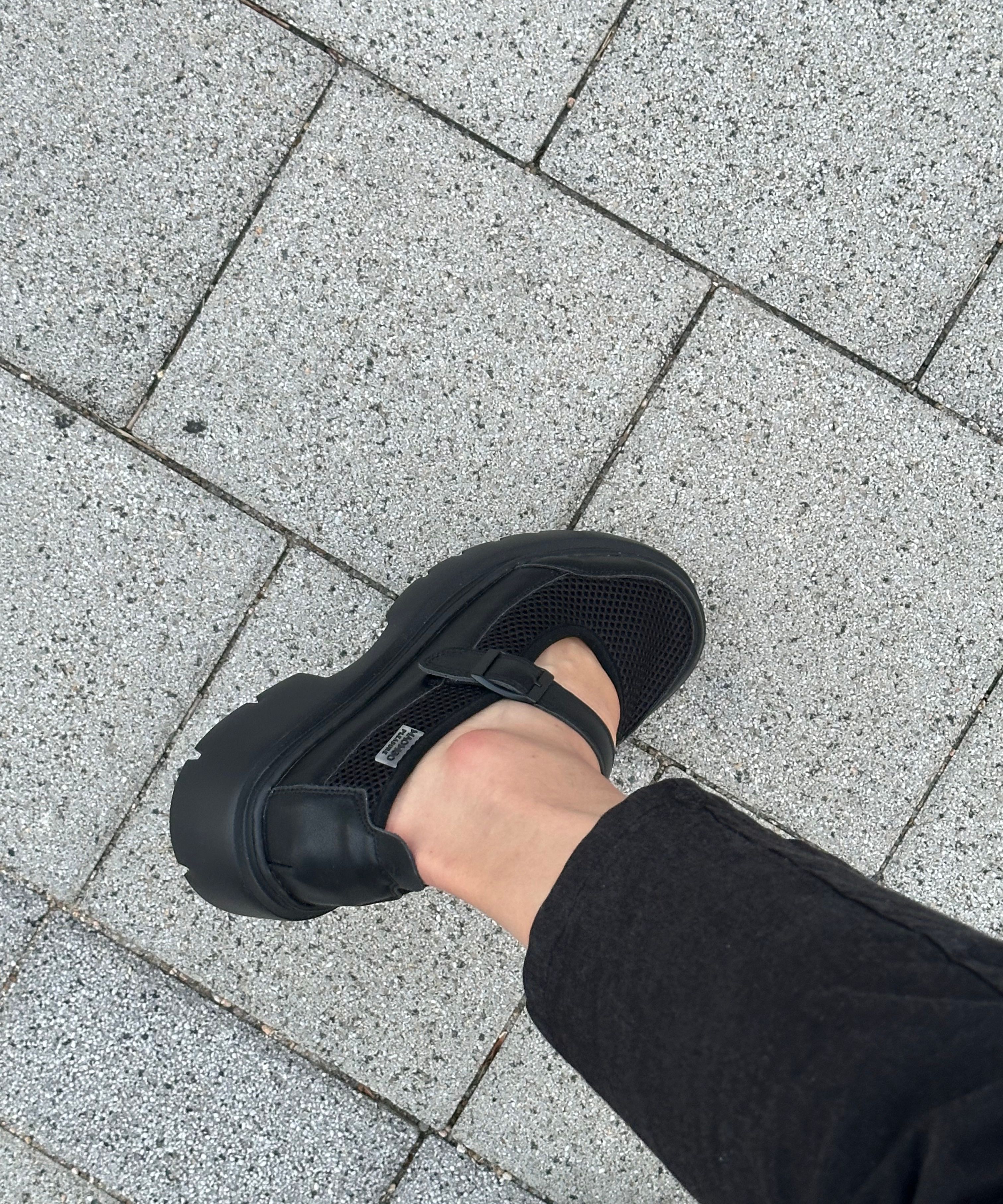 MUSINSA | MACMOC Grid Mesh Mary Jane Sneakers 5Cm