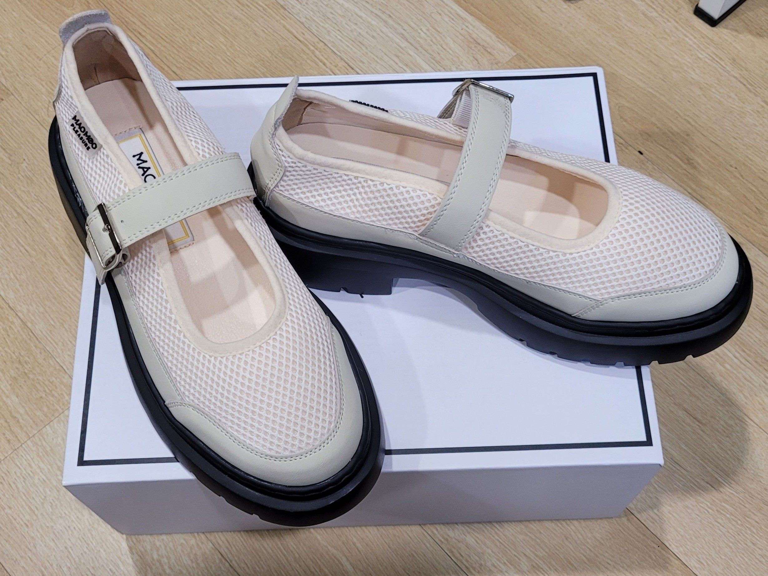 スニーカー MAC MOC [3-day delivery] Grid mesh Mary Jane sneakers 5cm MUSINSA | MACMOC Grid Mesh Mary Jane Sneakers 5Cm
