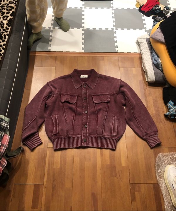 ジャケット・アウター (46) LMOOD Trucker stone washed cardigan MUSINSA | LMOOD Trucker Stone Washed Cardigan Jacket Grape