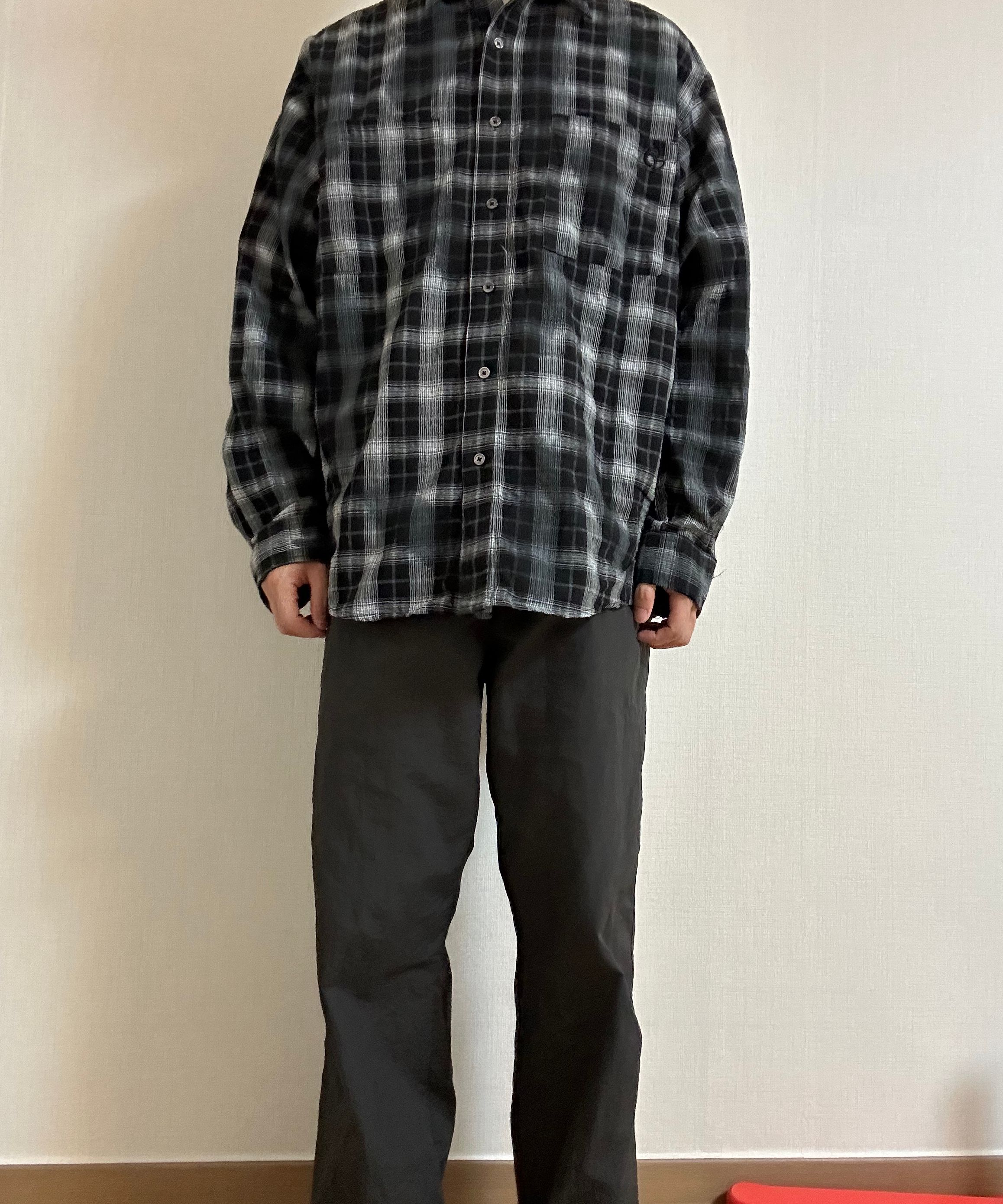 MUSINSA公式 | NOMANUAL O.D CHECK SHIRT - BLACK