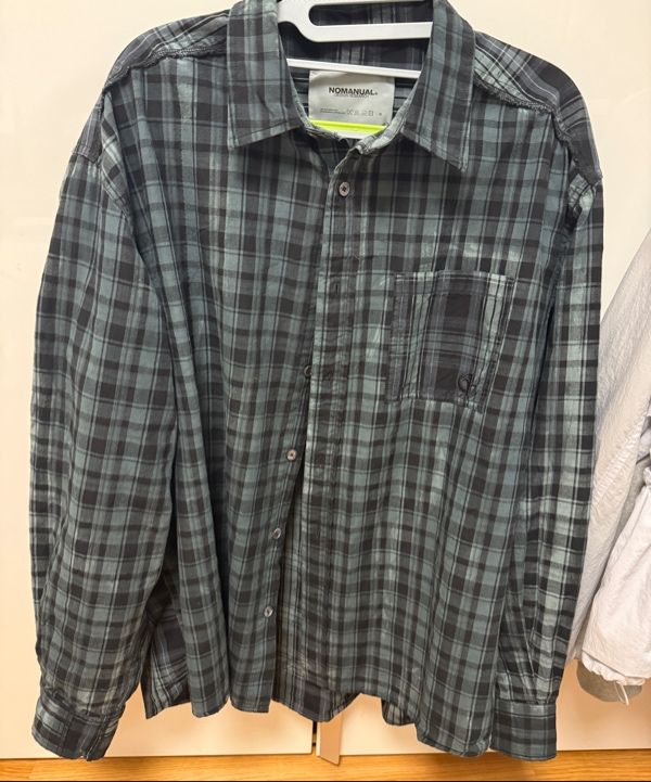 シャツ NOMANUAL H.R CHECK SHIRTS SA144 MUSINSA | NOMANUAL H.R CHECK SHIRTS - GREEN