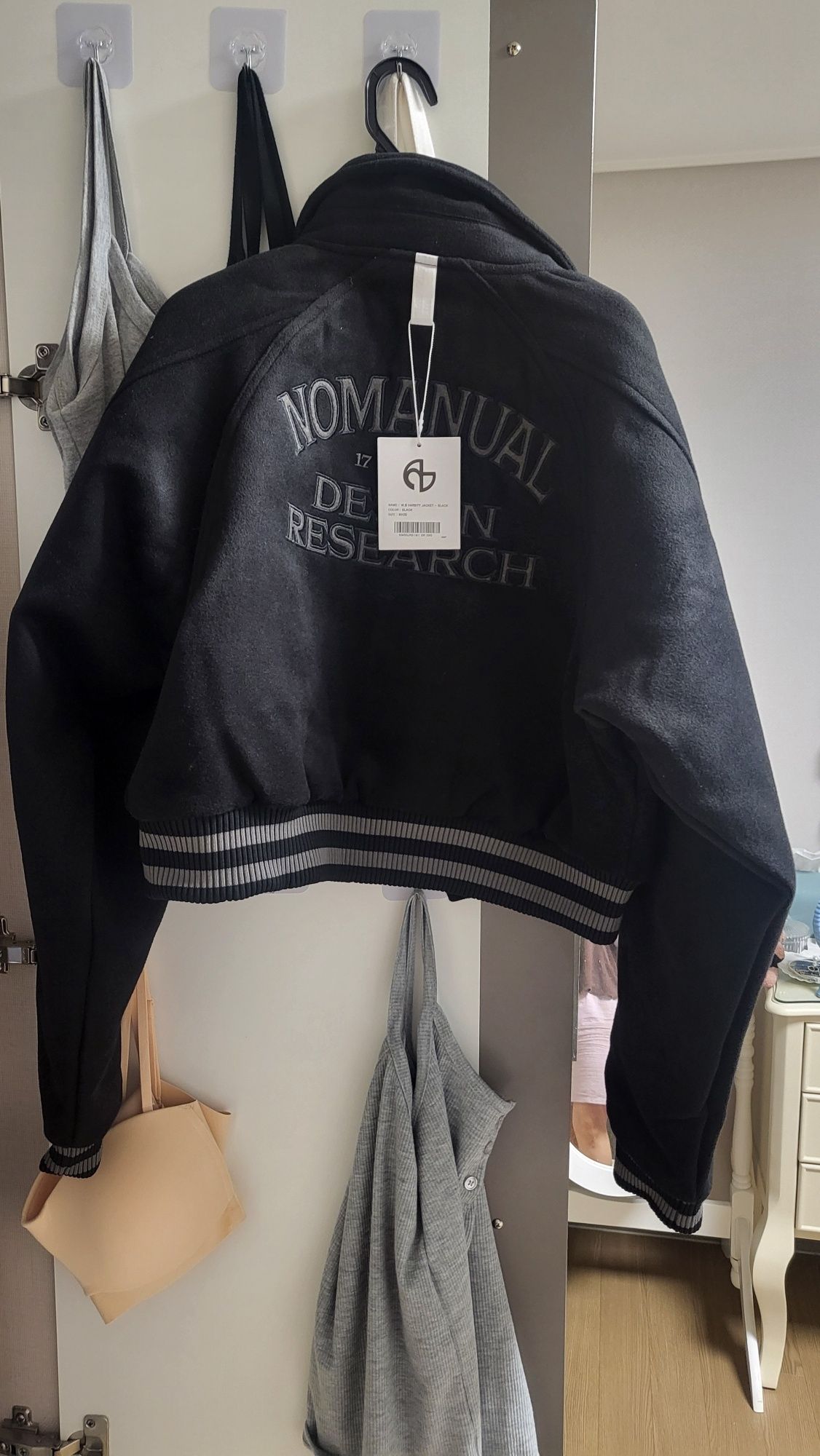 ★NOMANUAL★W.S VARSITY JACKET MUSINSA | NOMANUAL W.S VARSITY JACKET - BLACK