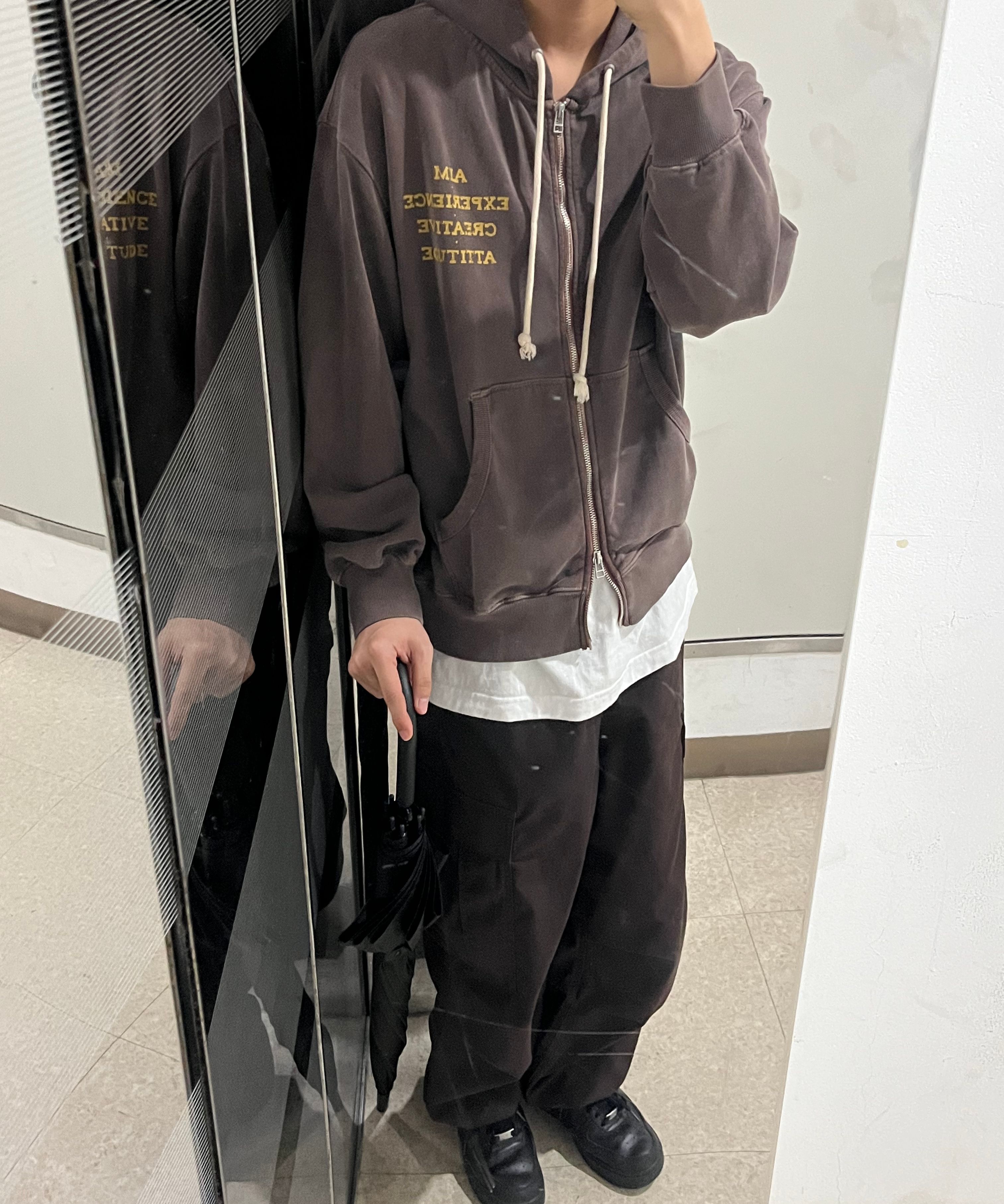 ◆AECA WHITE MOUNTAIN ZIP UP HOODIE◆ MUSINSA | AECA WHITE AECA MOUNTAIN ZIP UP HOODIE-WASHED BROWN