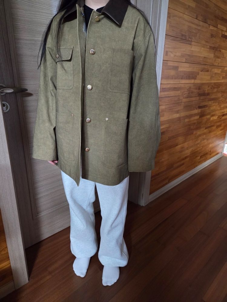MUSINSA | DEPOUND Gold Button Work Jacket [Light Beige]