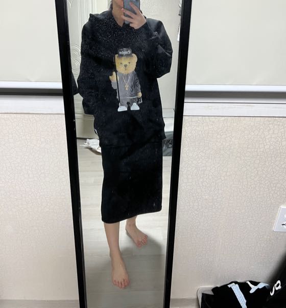 MUSINSA | STIGMA COMPTON BEAR HOODIE BLACK