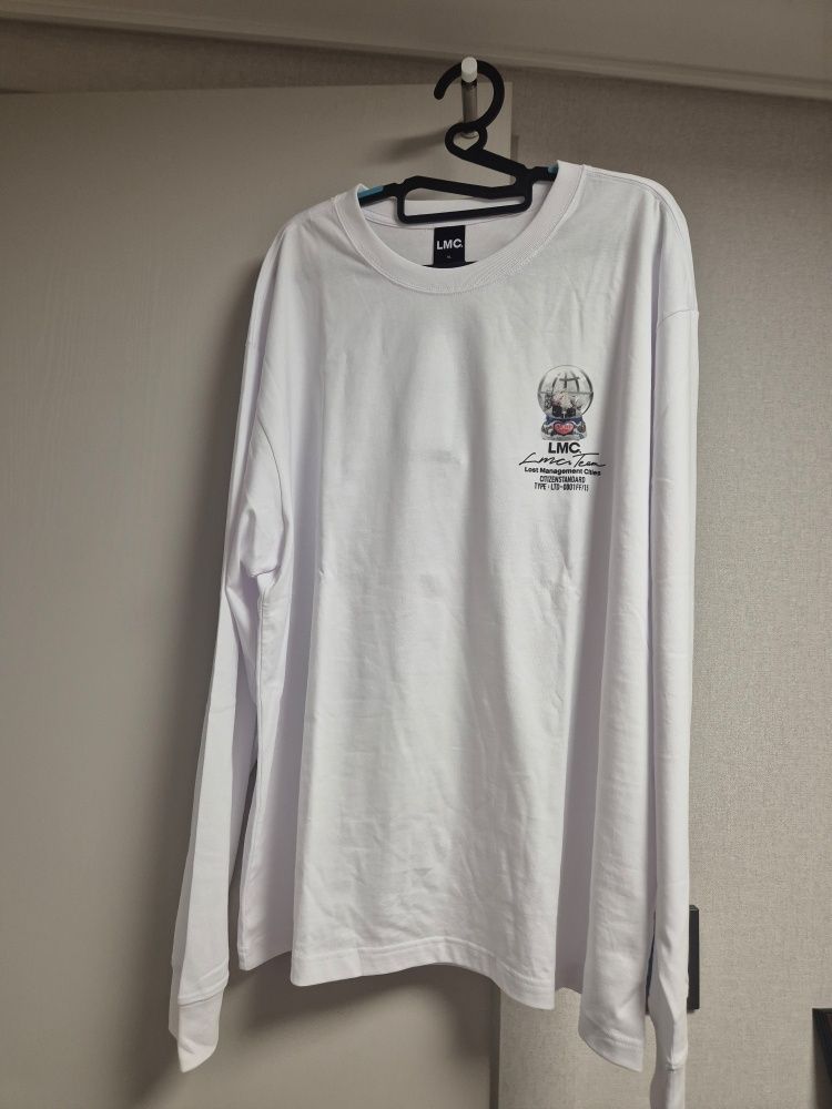 ■LMC■ GLOBE LONG SLV TEE 2PACK white 0LM45CLS112WHT MUSINSA | LMC SNOW GLOBE LONG SLV TEE white