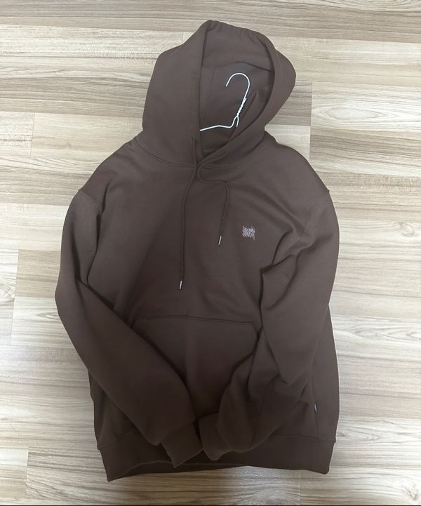 MUSINSA | BROWNBREATH LEAF TAG HOODIE - BROWN