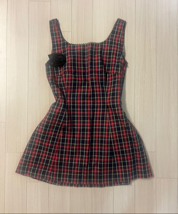 ★YOUHEE★CHECK SLEVELESS DRESS【送料込/関税込】 MUSINSA | YOUHEE CHECK SLEVELESS DRESS NAVY